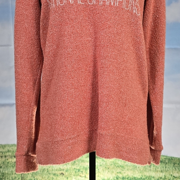 PRESSBOX | CLEMSON TIGERS TEXTURED KNIT TERRY CREW NECK PULLOVER SWEATER - Picture 9 of 16